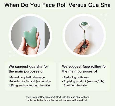 Gua sha vs face jade roller