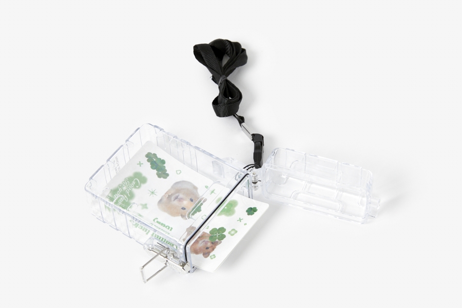 Artbox Photocard Case open with photocard inserted, how to use