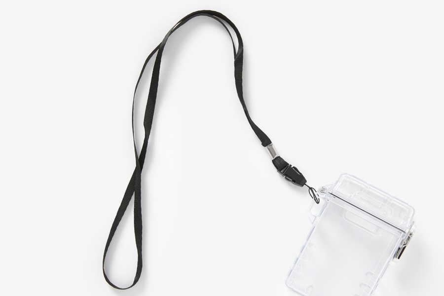 Artbox Photocard Case black lanyard strap attached to clear case