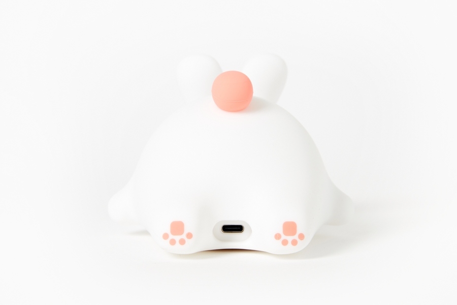 Artbox Soft Rabbit Silicone Mood Light back view with USB-C charging port