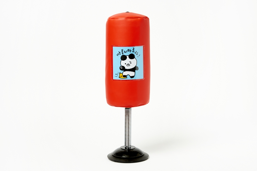 Artbox Stress Relief Punching Ball red desktop punching bag with spring and suction base