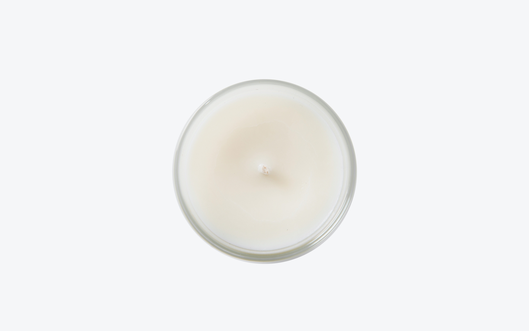 COSMIC MANSION Linen & Musk No.11 candle top view of wax surface and wick
