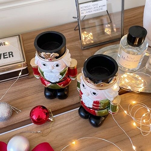 Maison de aloha Nutcracker Candle Holder top opening detail