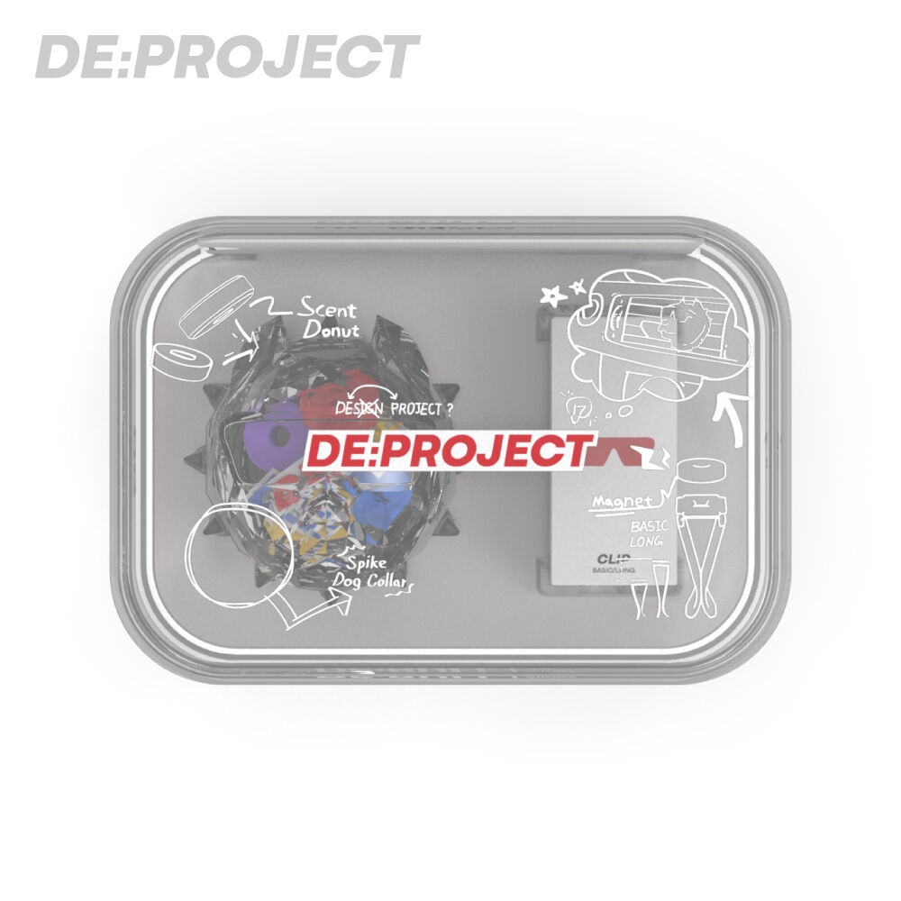 DEPROJECT Naked Dibul Bulldog Car Diffuser top view of box with Scent Donut and magnet clip