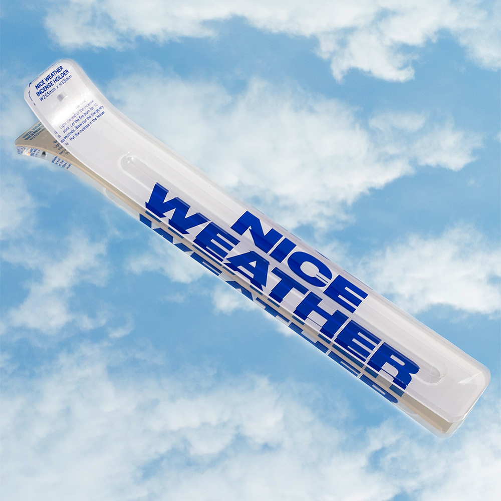 K-Lifestyle NICE WEATHER N.W. Incense Holder clear acrylic full length view