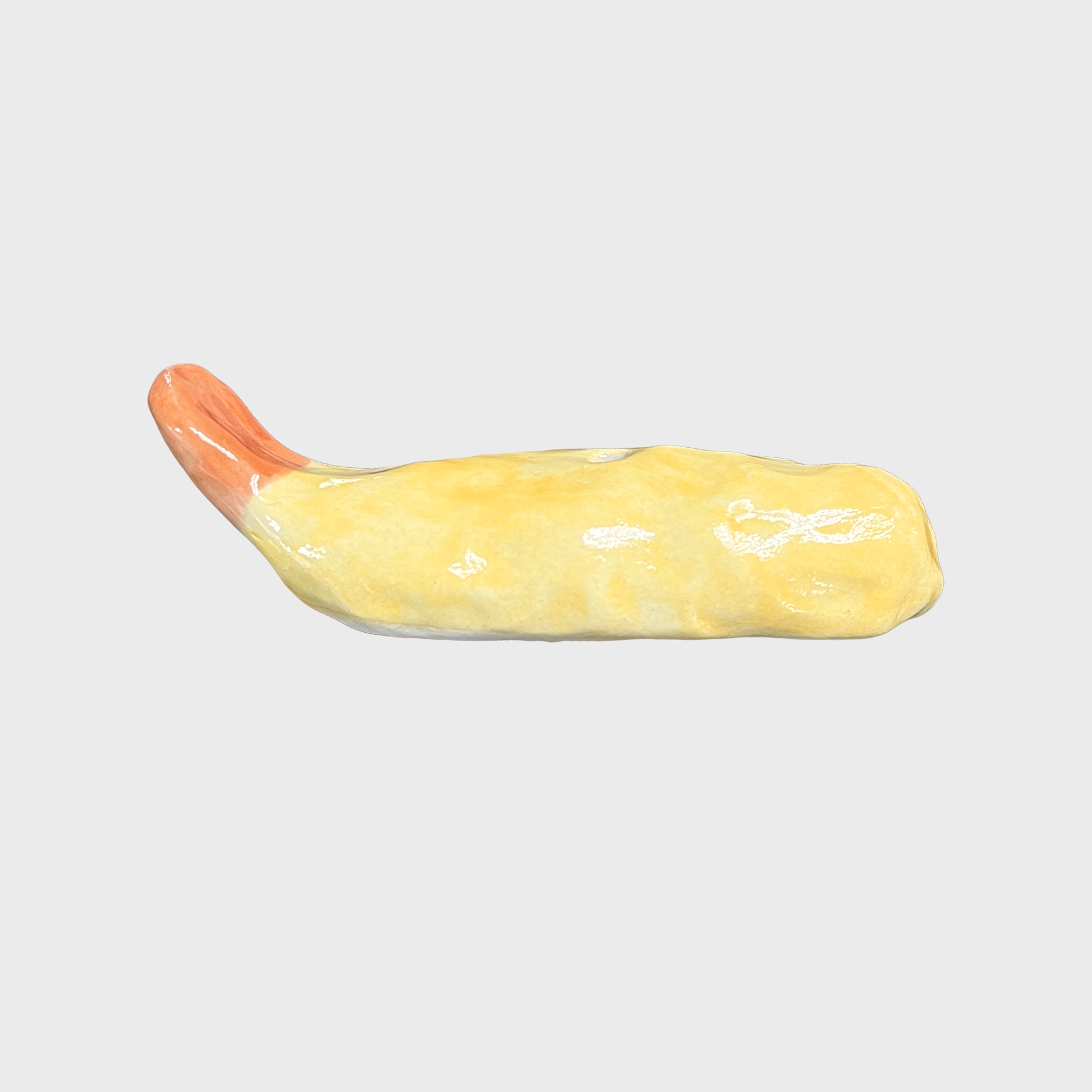 K-Lifestyle STEADINARY Fried Shrimp Incense Holder back view, glossy glaze