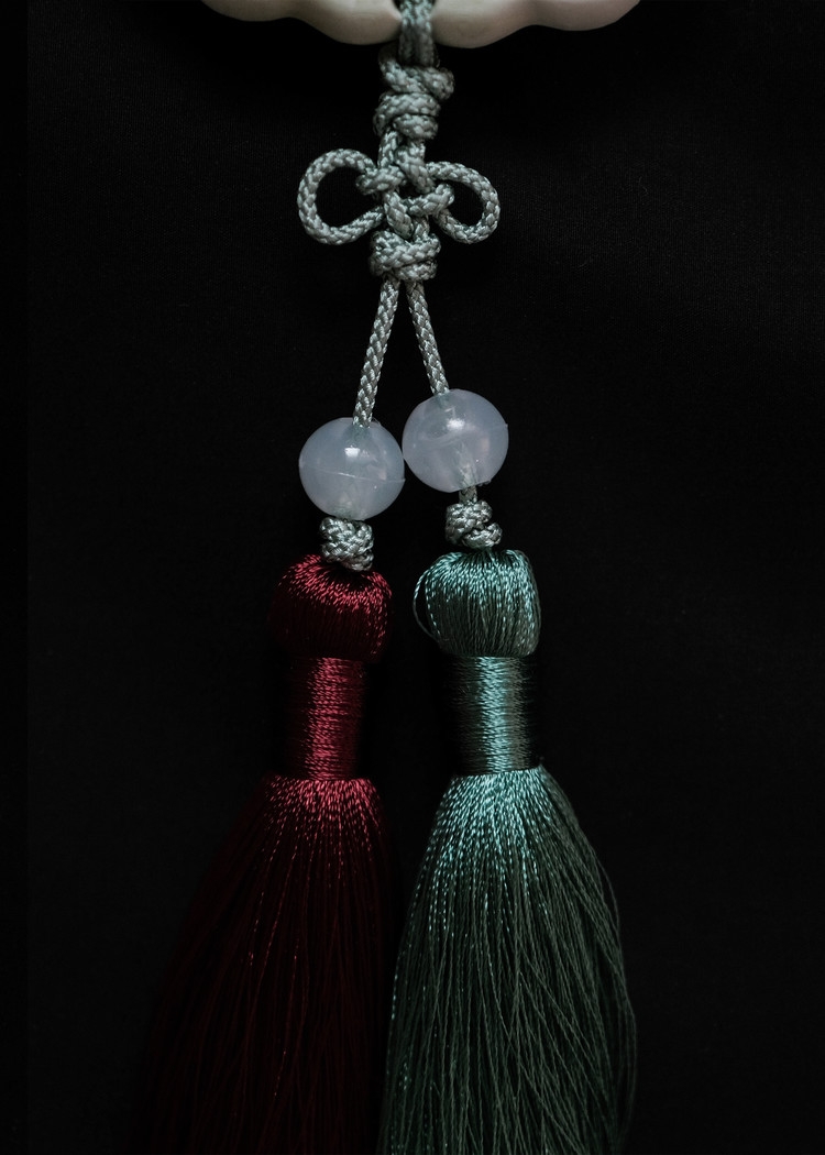 OUWR Hyangnorigae Plaster Air Freshener P3-19 tassels and beads detail