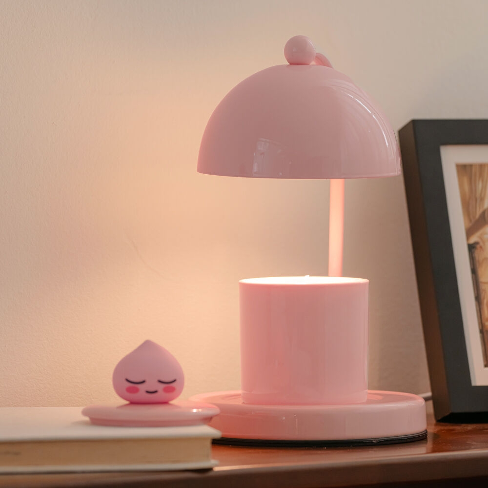 K-Lifestyle Kakao Friends Daily Candle Warmer Apeach pink glowing with removable figure lid