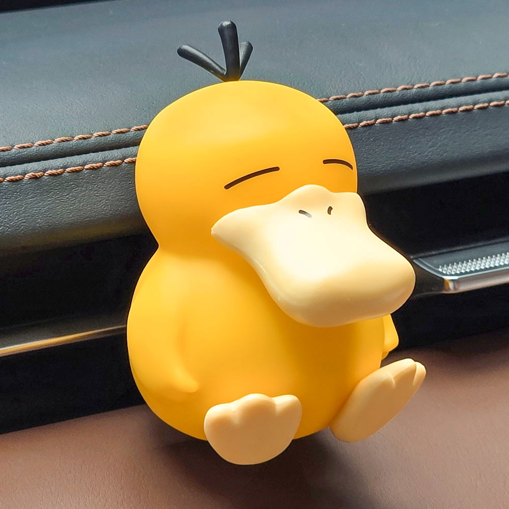 BELLE AMANT Pokémon Psyduck Mini Car Air Freshener figure in car, close-up