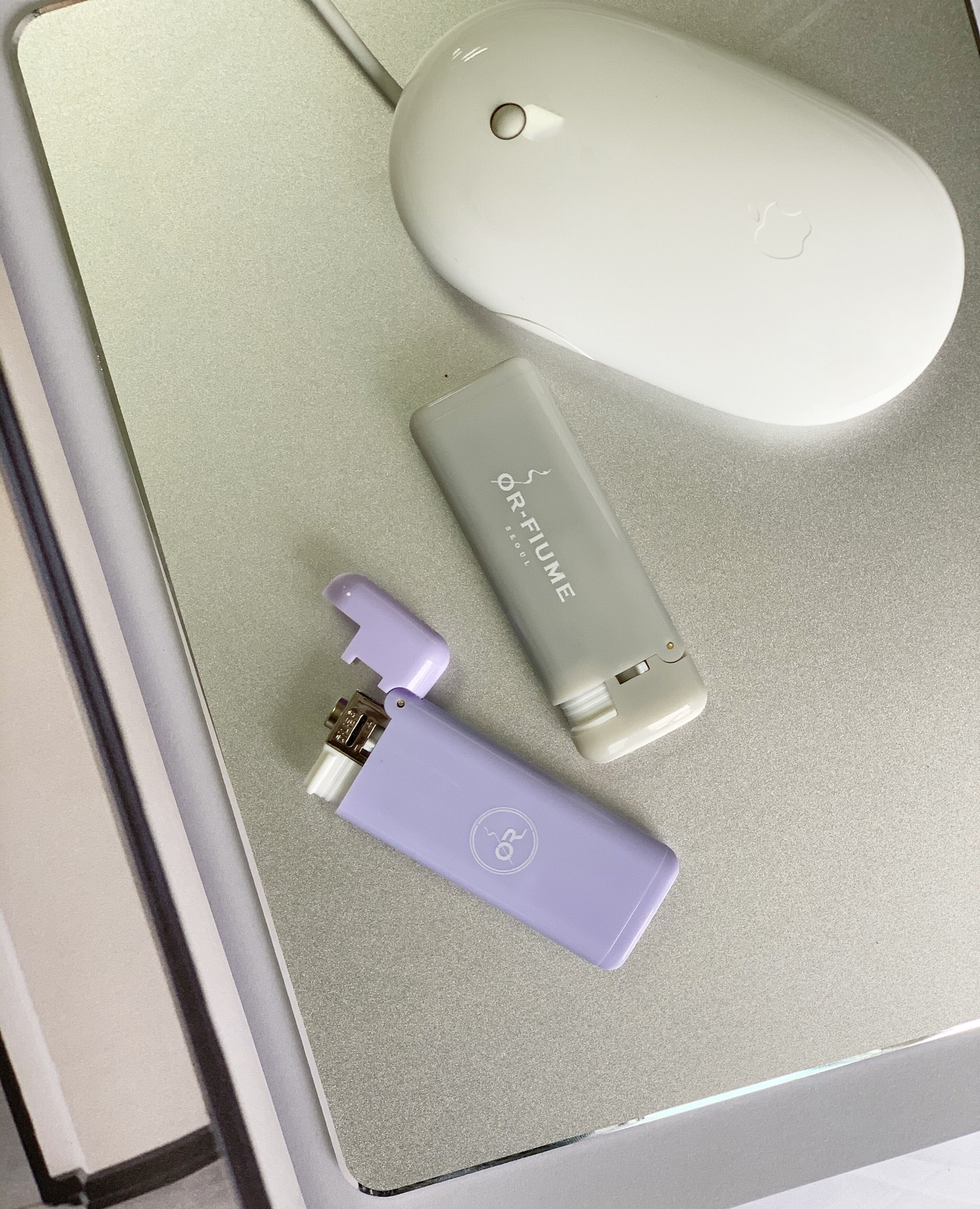OR-FIUME SEOUL Incense Lighter Mini purple and gray compact size