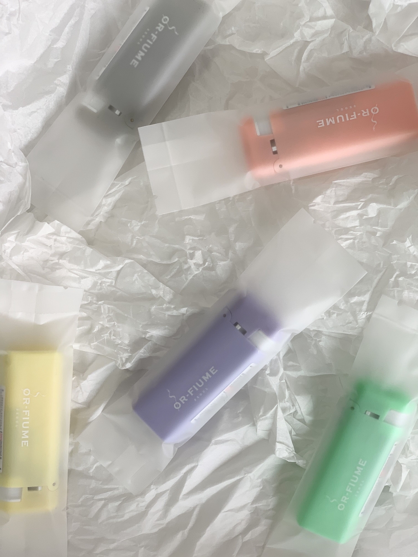 OR-FIUME SEOUL Incense Lighter Mini pastel lighters in frosted packaging sleeves
