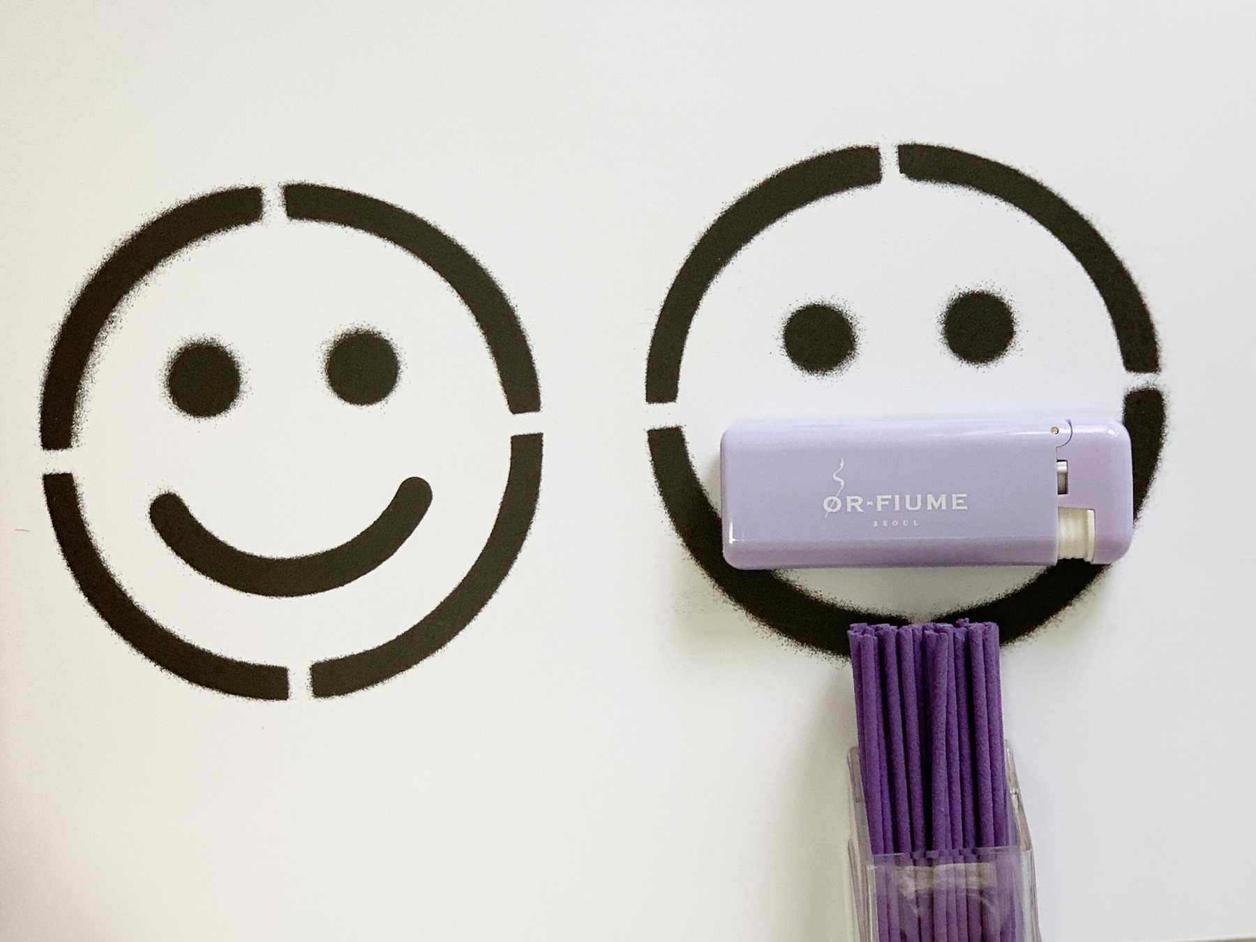 OR-FIUME SEOUL Incense Lighter Mini purple with purple incense sticks