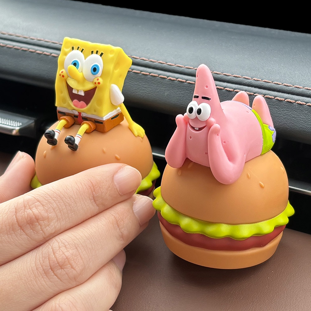 BELLE AMANT SpongeBob Patrick Refill Car Air Freshener size comparison with hand