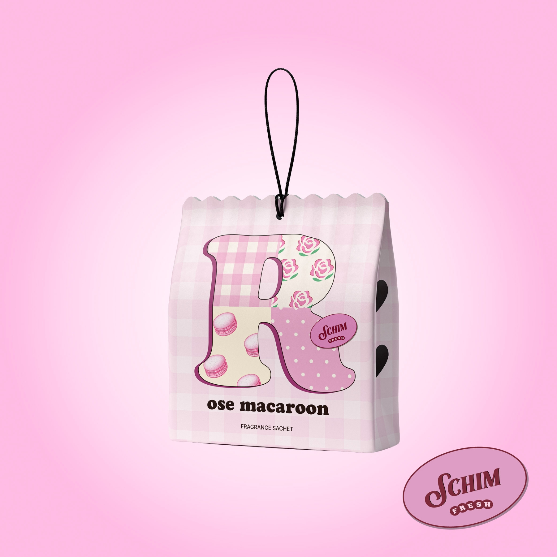 SCHIM Bakery Fragrance Sachet Rose Macaroon front view