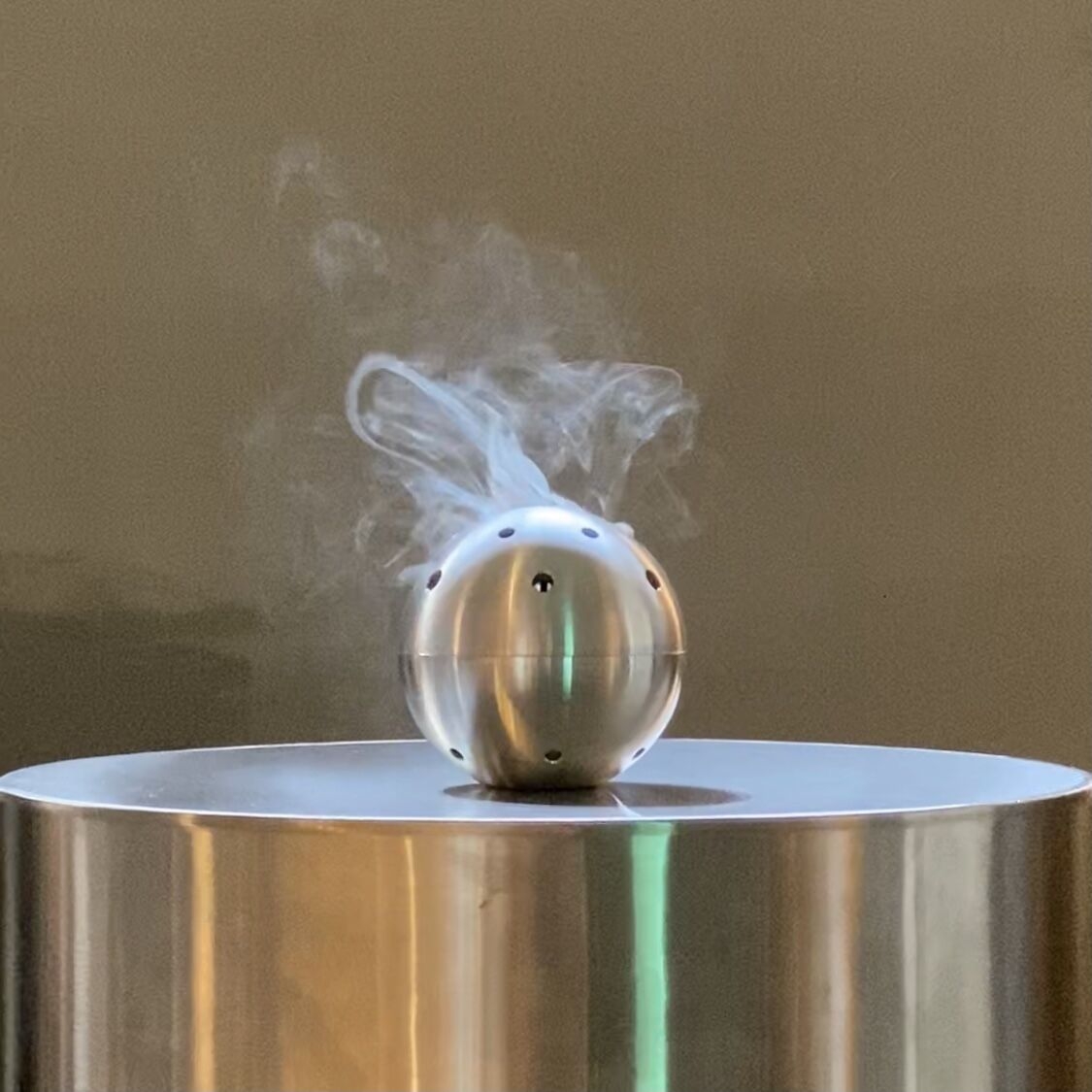 K-Lifestyle FE26 Incense Burner perforated sphere with smoke from air holes