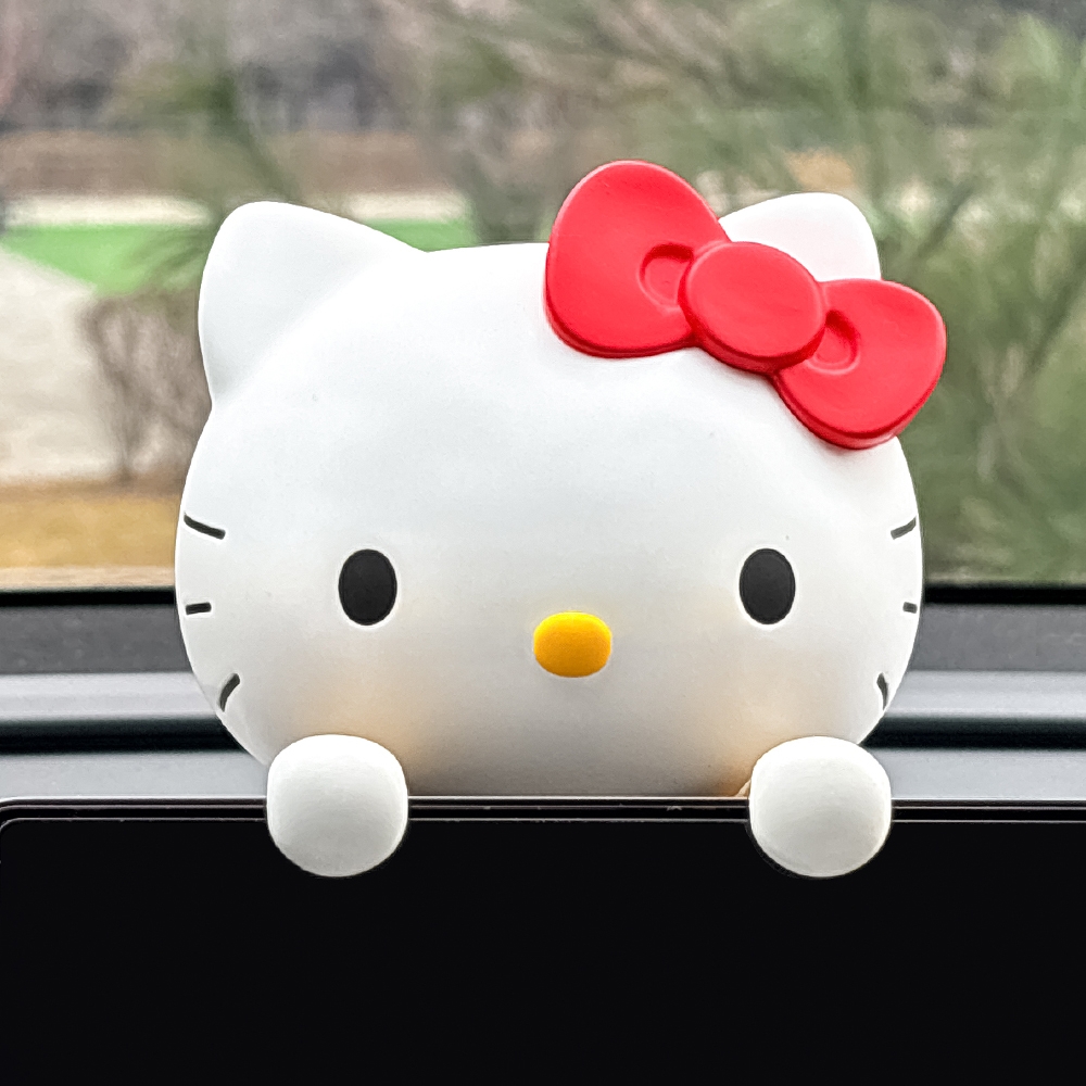 BELLE AMANT Hello Kitty Monitor Navigation Hanging Car Air Freshener front view on car display