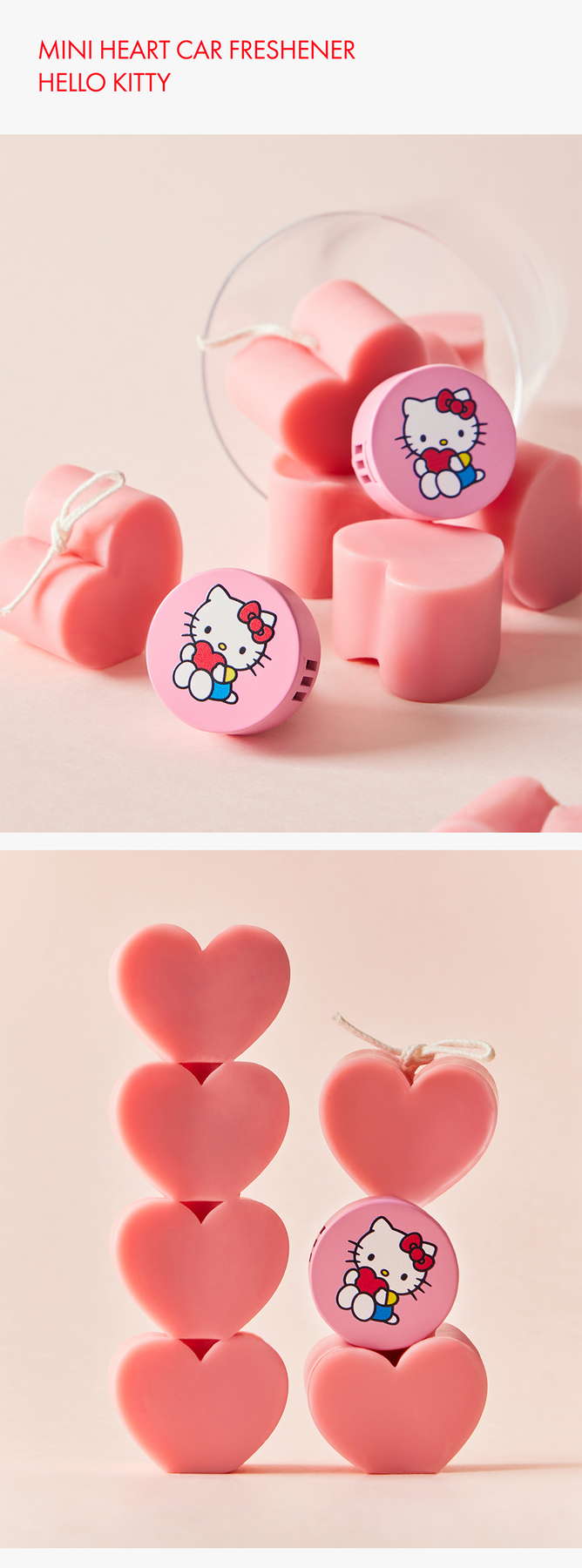 OHSCENT Hello Kitty Mini Heart Car Freshener pink heart design product lineup