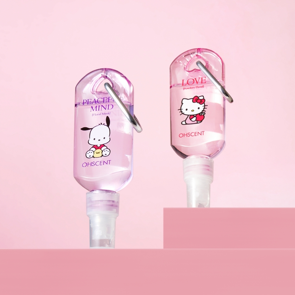 OHSCENT Sanrio Fabric Perfume PEACEFUL MIND Floral Musk and LOVE Powdery Floral lineup