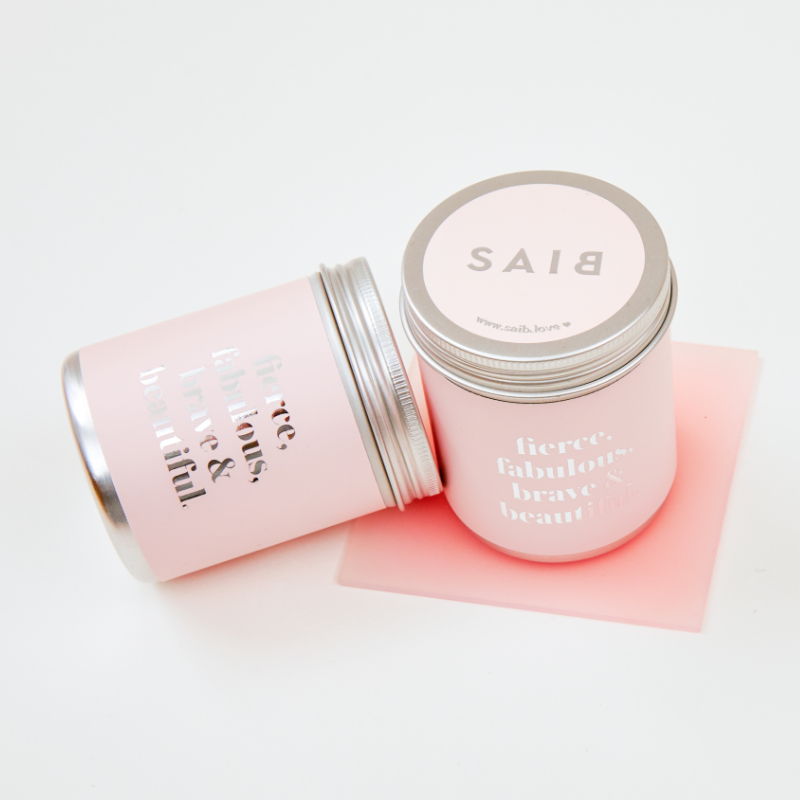 SAIB Premium Condoms 24 pcs jar lid with SAIB logo and side label