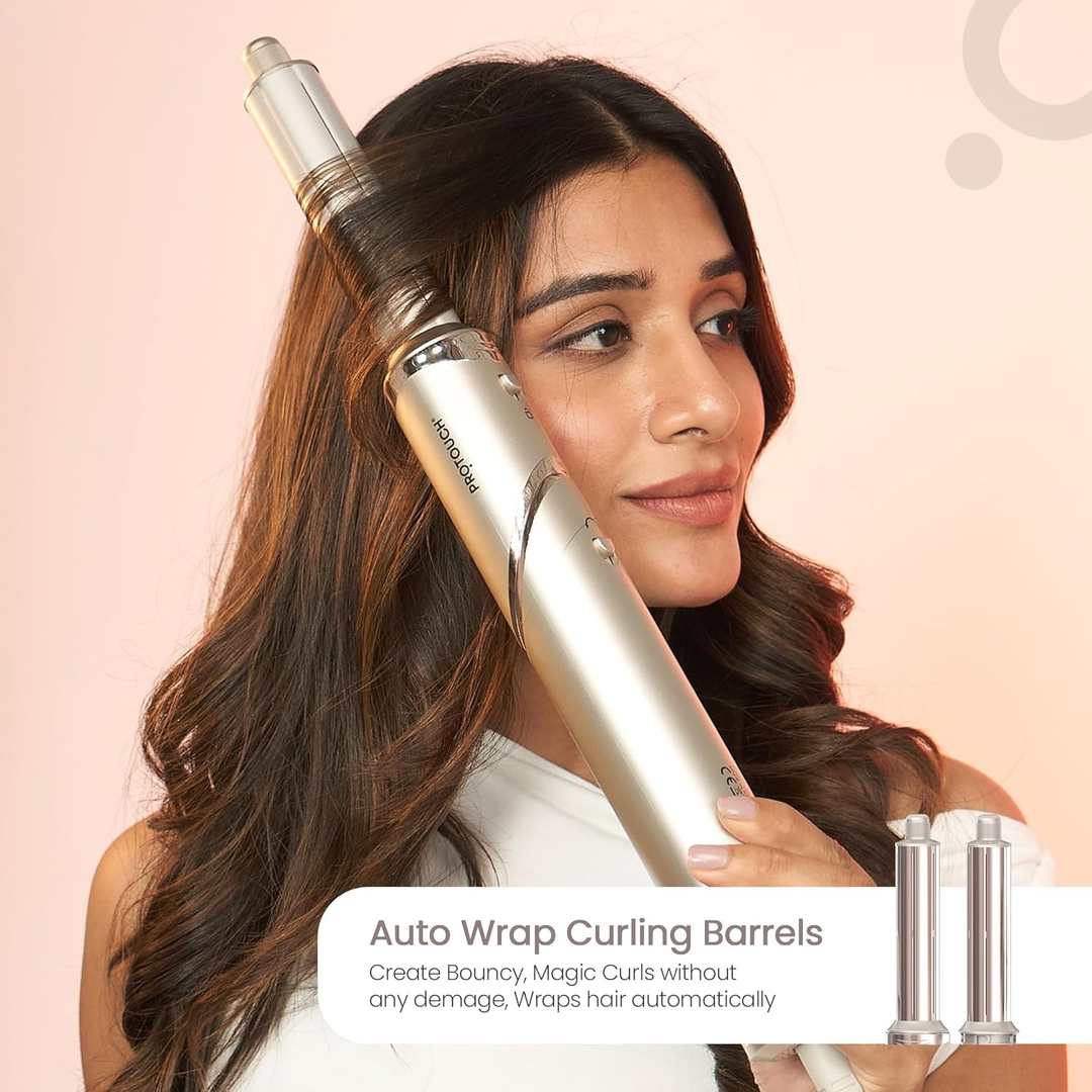 Protouch Airshot Hair Styler Auto Wrap Curling Barrels attachment for bouncy curls