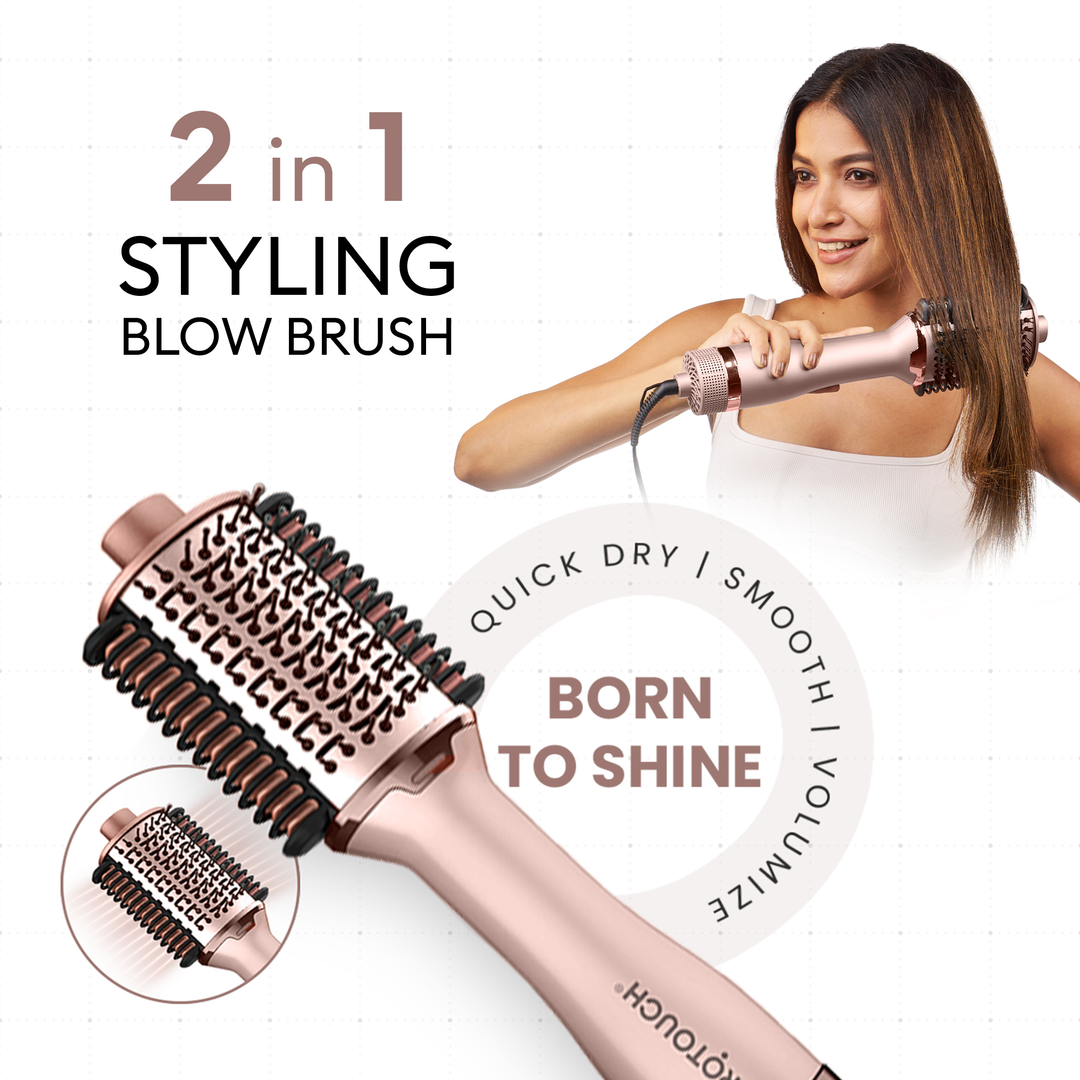 Protouch Born To Shine 2-in-1 Styling Blow Brush hot air brush features