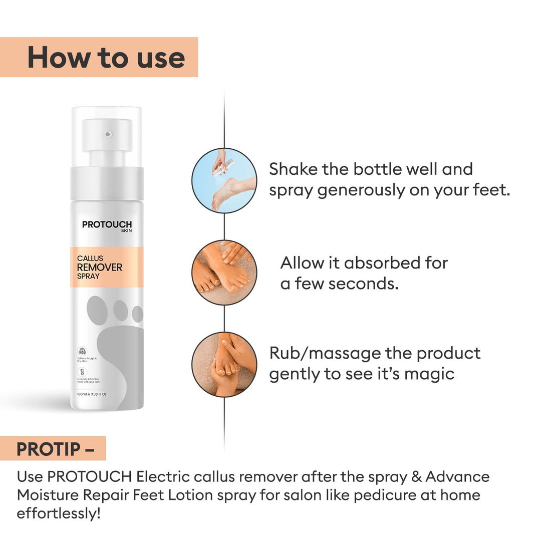 Protouch Callus Remover Spray 100ml how to use steps and pro tip
