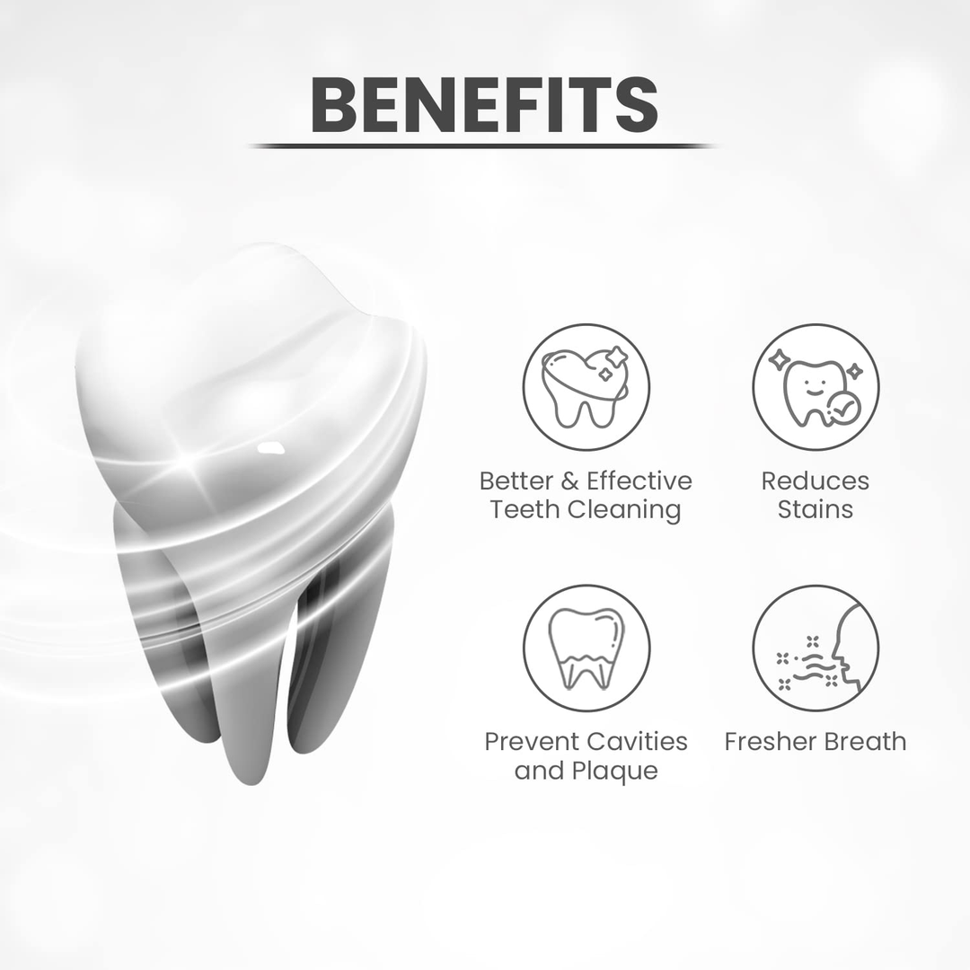 Protouch Hi-Shine Toothpaste benefits teeth cleaning, reduces stains, prevents cavities and plaque, fresher breath