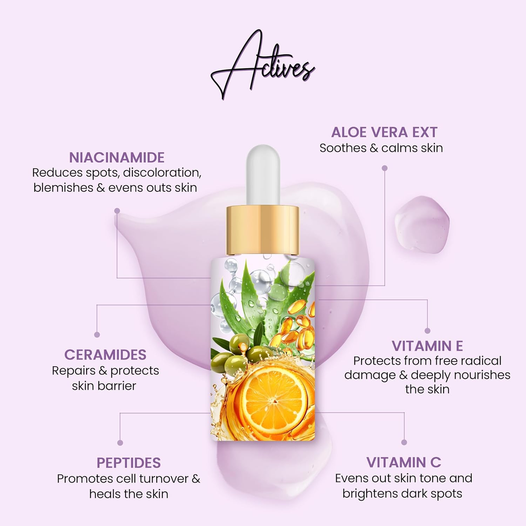 Protouch Unicorn Face Serum 15ml key actives: niacinamide, vitamin C, ceramides, peptides