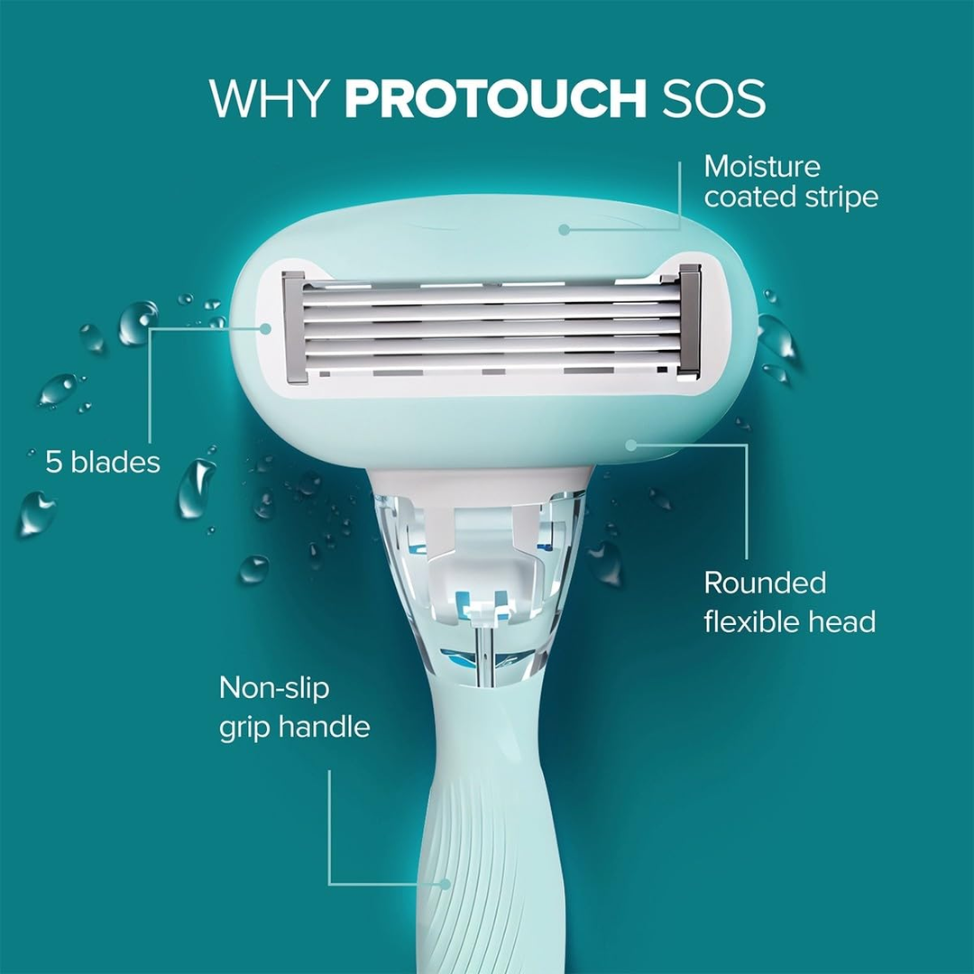 Protouch SOS Women Razor 5 blades flexible head features