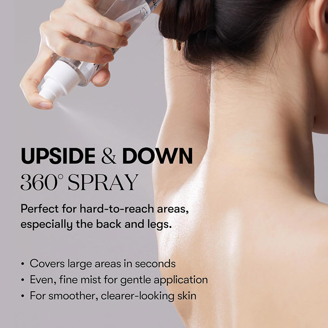 VT 7% Glycolic Acid Reedle Shot Head to Toe Mist 360 degree upside-down spray for back and legs