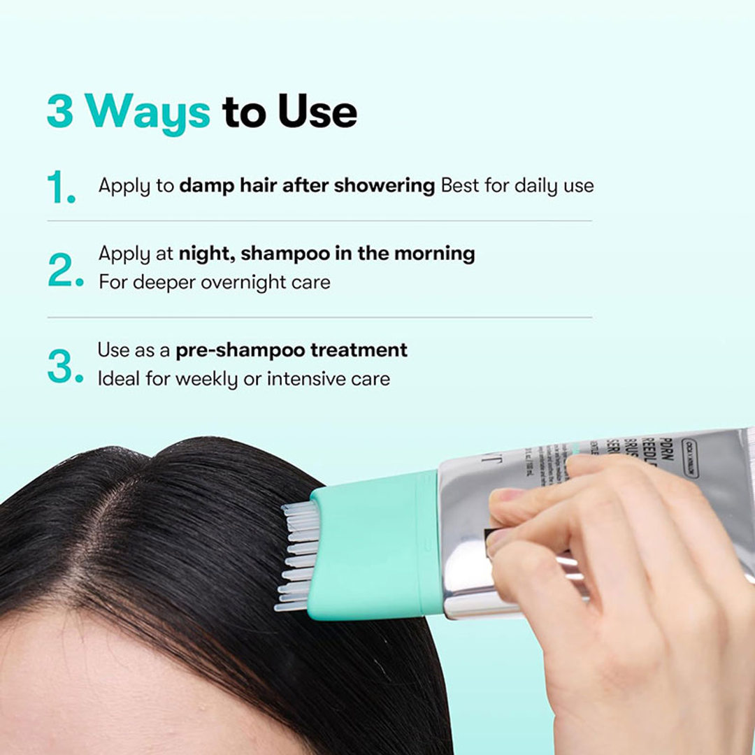 VT PDRN Reedle Shot Brush Hair Serum 3 ways to use daily, overnight, pre-shampoo