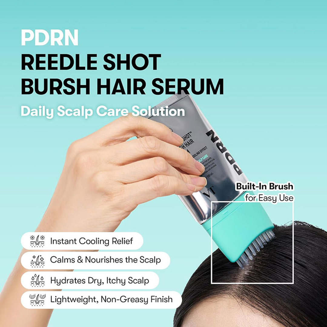 VT PDRN Reedle Shot Brush Hair Serum 100ml built-in brush scalp care