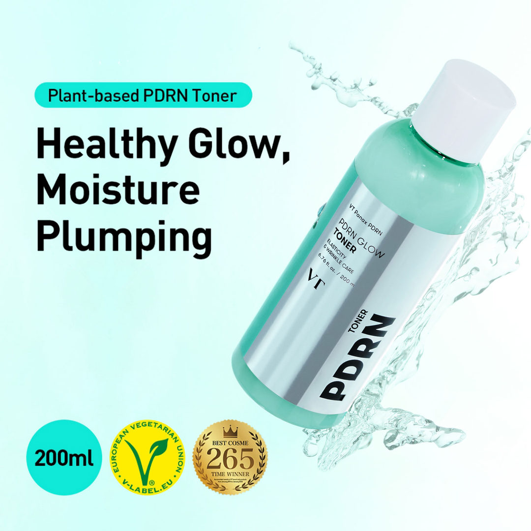 VT PDRN Glow Toner 200ml plant-based PDRN toner, healthy glow and moisture plumping