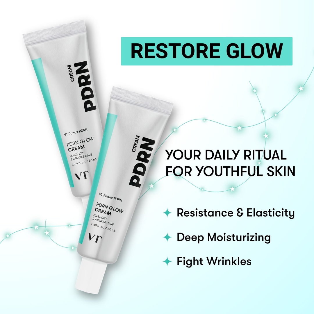 VT PDRN Glow Cream 50ml benefits: elasticity, deep moisturizing, wrinkle care