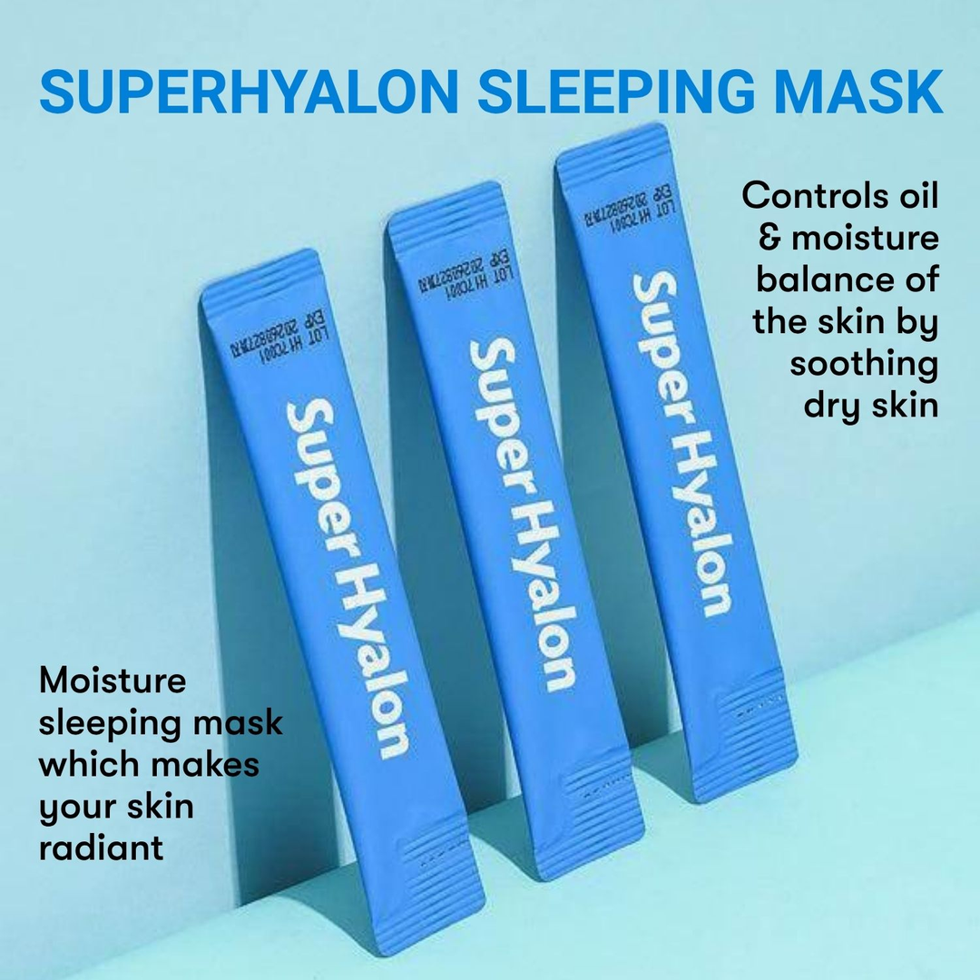 VT Super Hyalon Sleeping Mask 4ml x 6 sachets, moisture and oil-balance benefits