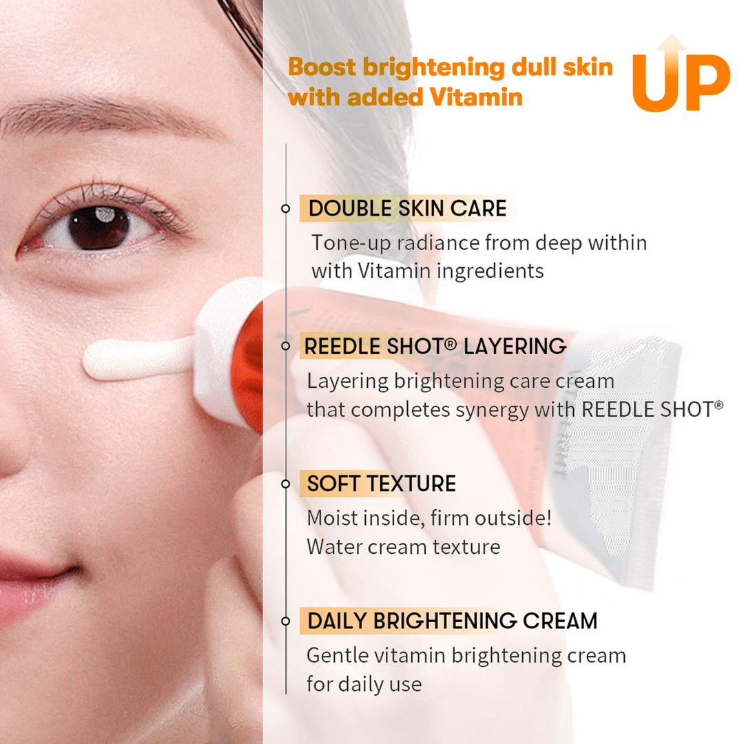 VT VITA-LIGHT REEDLE SHOT Cream 50eL key features, water cream texture, how to apply under eye