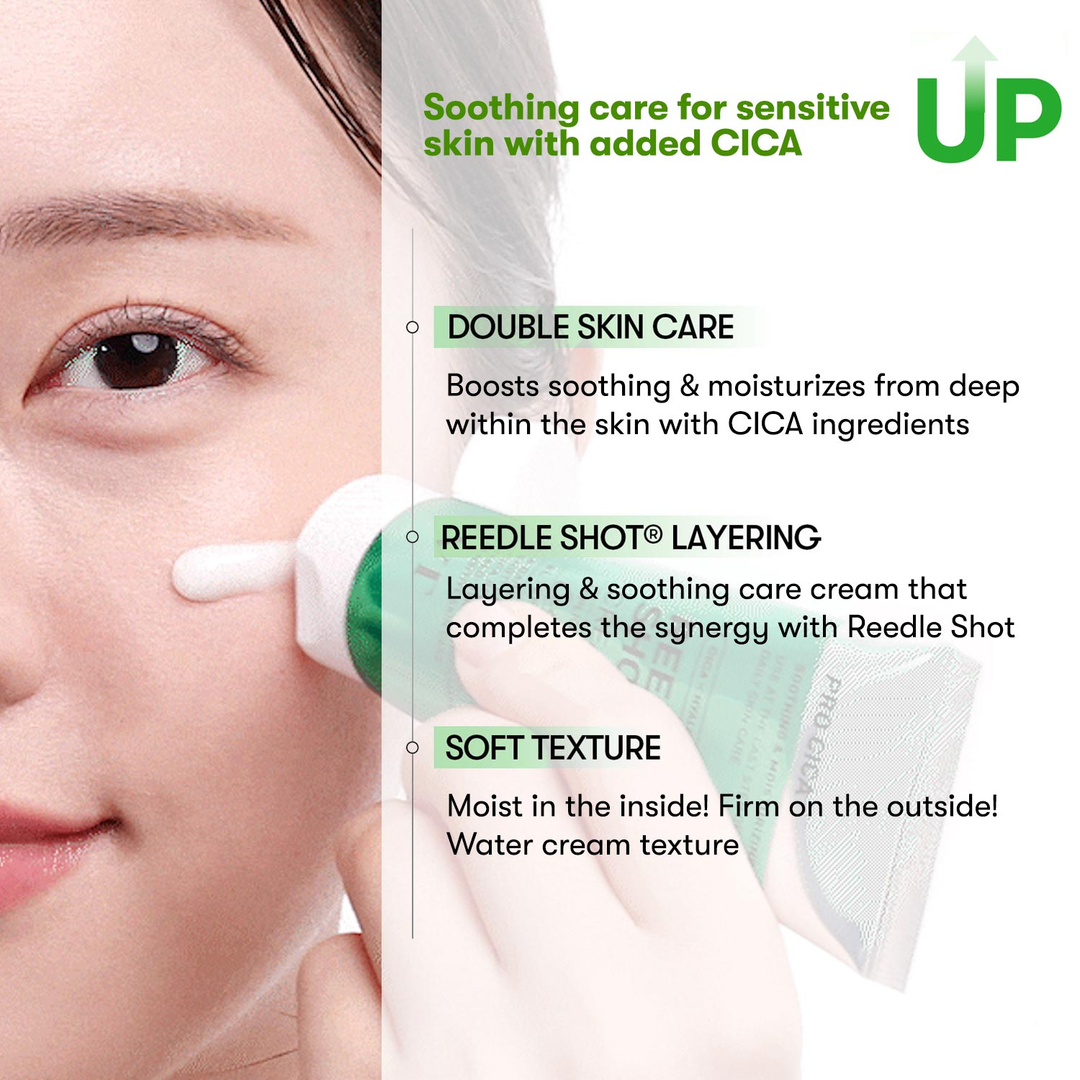 VT PRO CICA Reedle Shot Cream 50eL benefits, water cream texture and how to apply on face