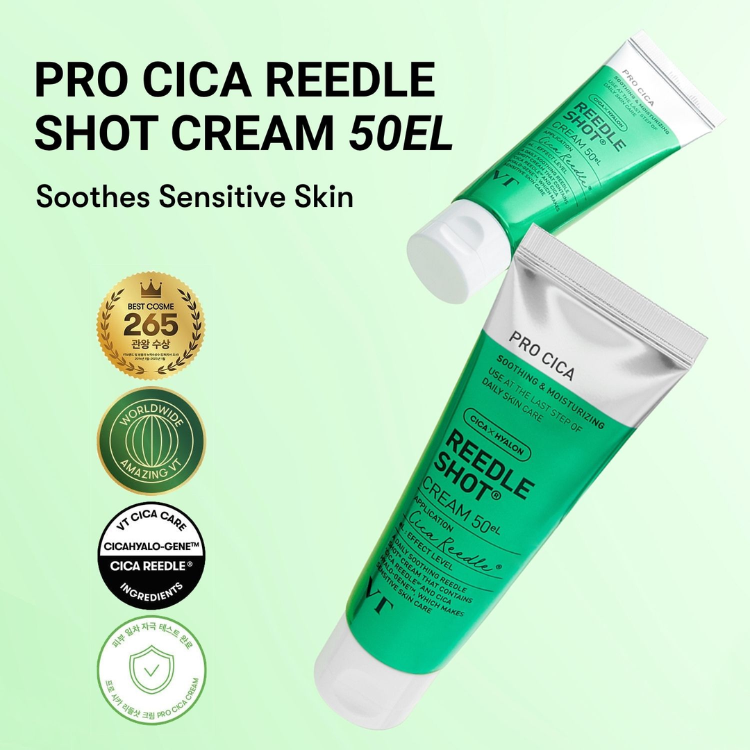 VT PRO CICA Reedle Shot Cream 50eL soothing cream for sensitive skin, tube front
