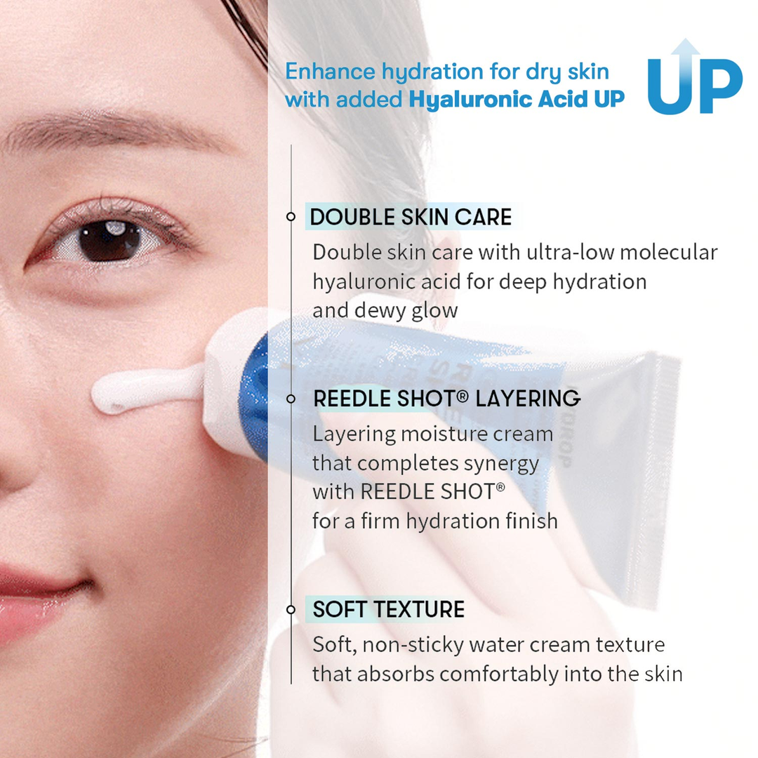 VT Hydrop Reedle Shot Cream 50eL hyaluronic acid UP, layering and soft water cream texture