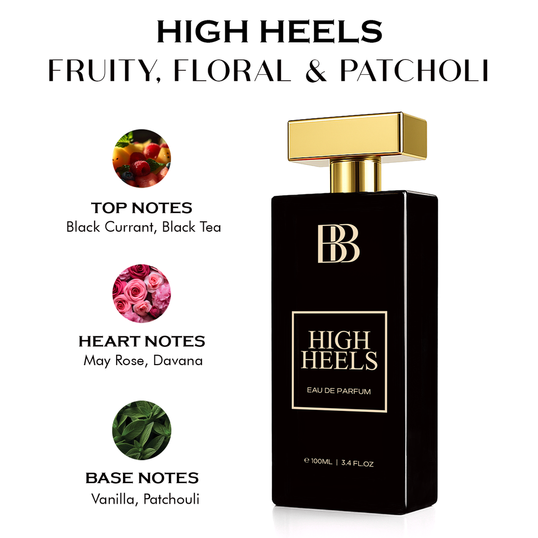 Bergamot Beaute High Heels Eau de Parfum 100ml fruity floral patchouli fragrance notes