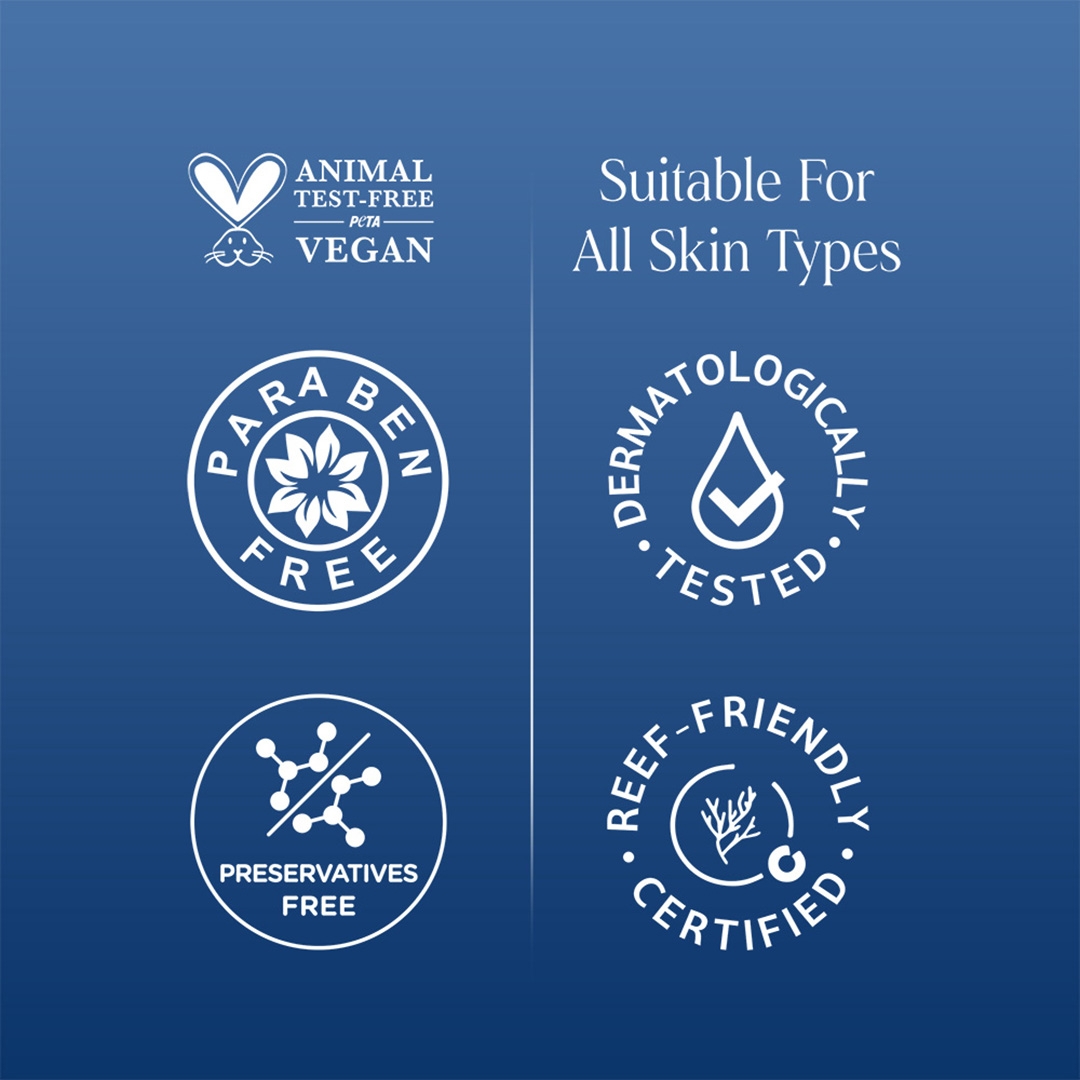 Oteria Encapsulated Retinol Night Serum vegan, paraben free, dermatologically tested badges