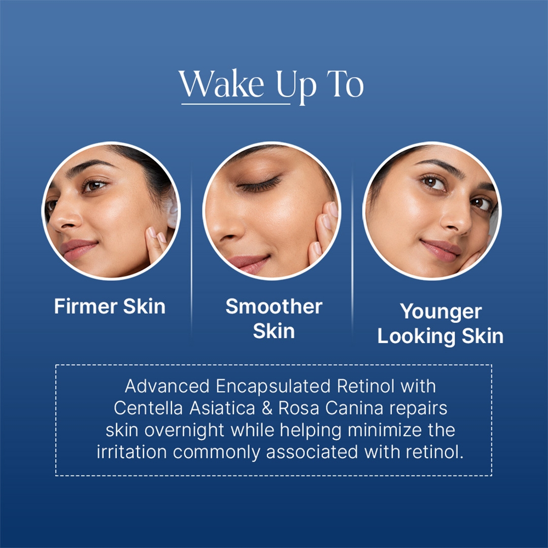Oteria Encapsulated Retinol Night Serum overnight results firmer, smoother skin