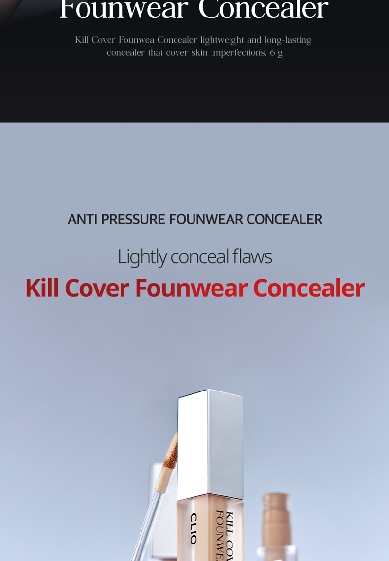 Clio Kill Cover Founwear Concealer 6g product introduction lightweight long-lasting coverage