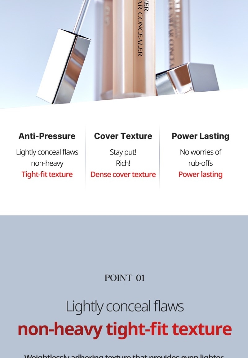 Clio Kill Cover Founwear Concealer key features anti-pressure cover texture power lasting