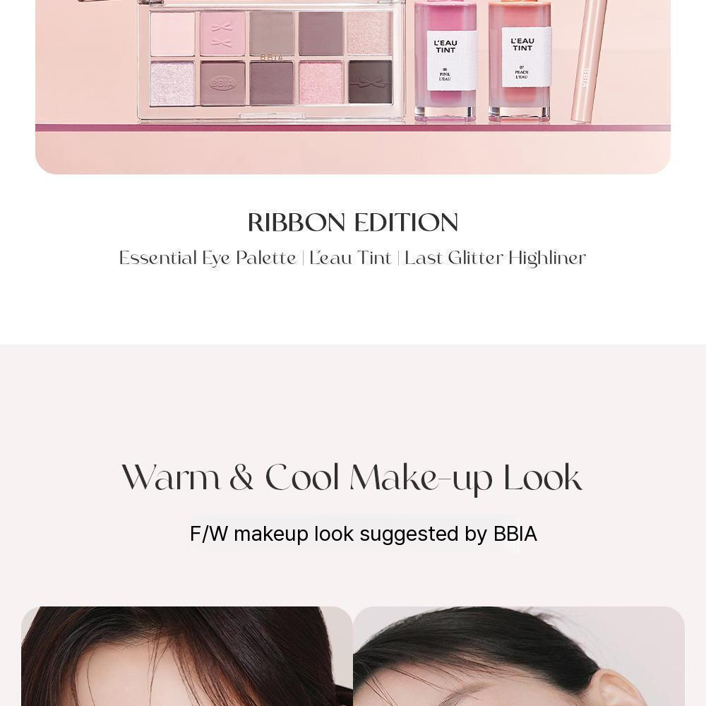 BBIA Ribbon Edition Essential Eye Palette, L'eau Tint and Last Glitter Highliner set