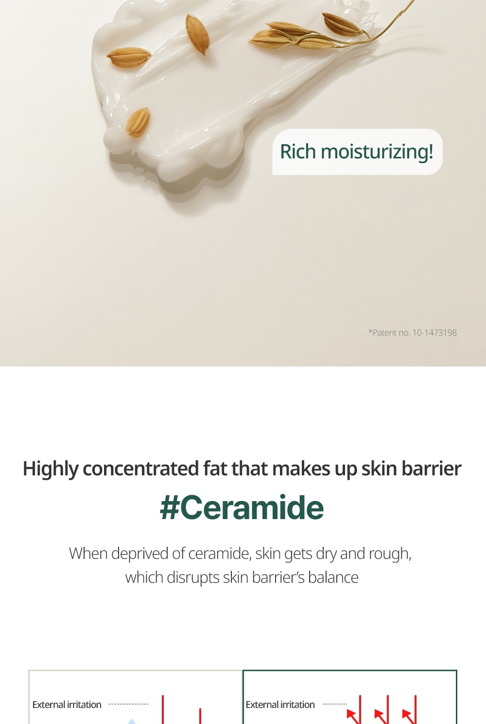Goodal Vegan Rice Milk Moisturizing Cream rich creamy texture and ceramide skin barrier