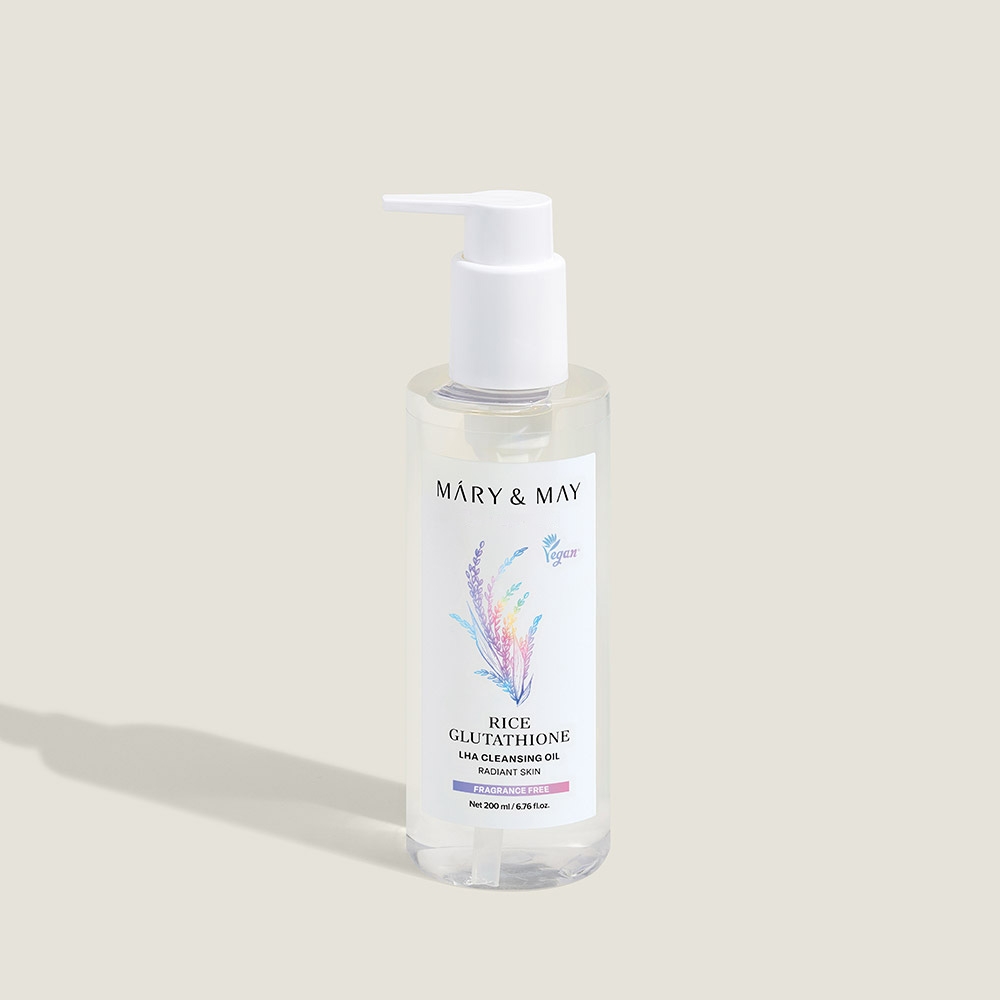 Mary&May Rice Glutathione LHA Cleansing Oil 200ml pump bottle front label