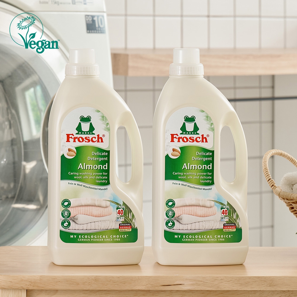 K-Lifestyle FROSCH German Almond Laundry Detergent (Wool/Delicate Care) 1.5L x 2