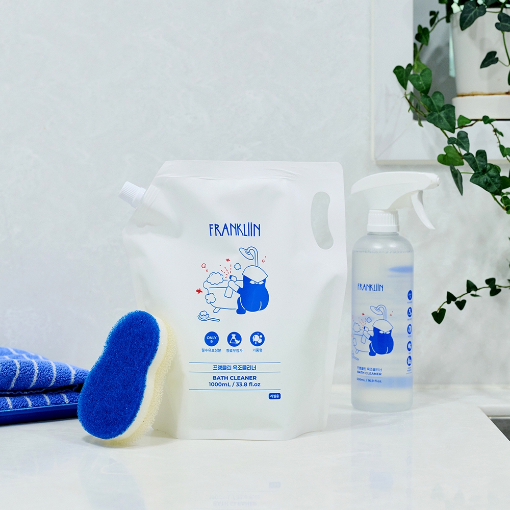 K-Lifestyle FRANKLiiN Bathtub Cleaner 500ml + 3 Bathtub Cleaner 1L Refills