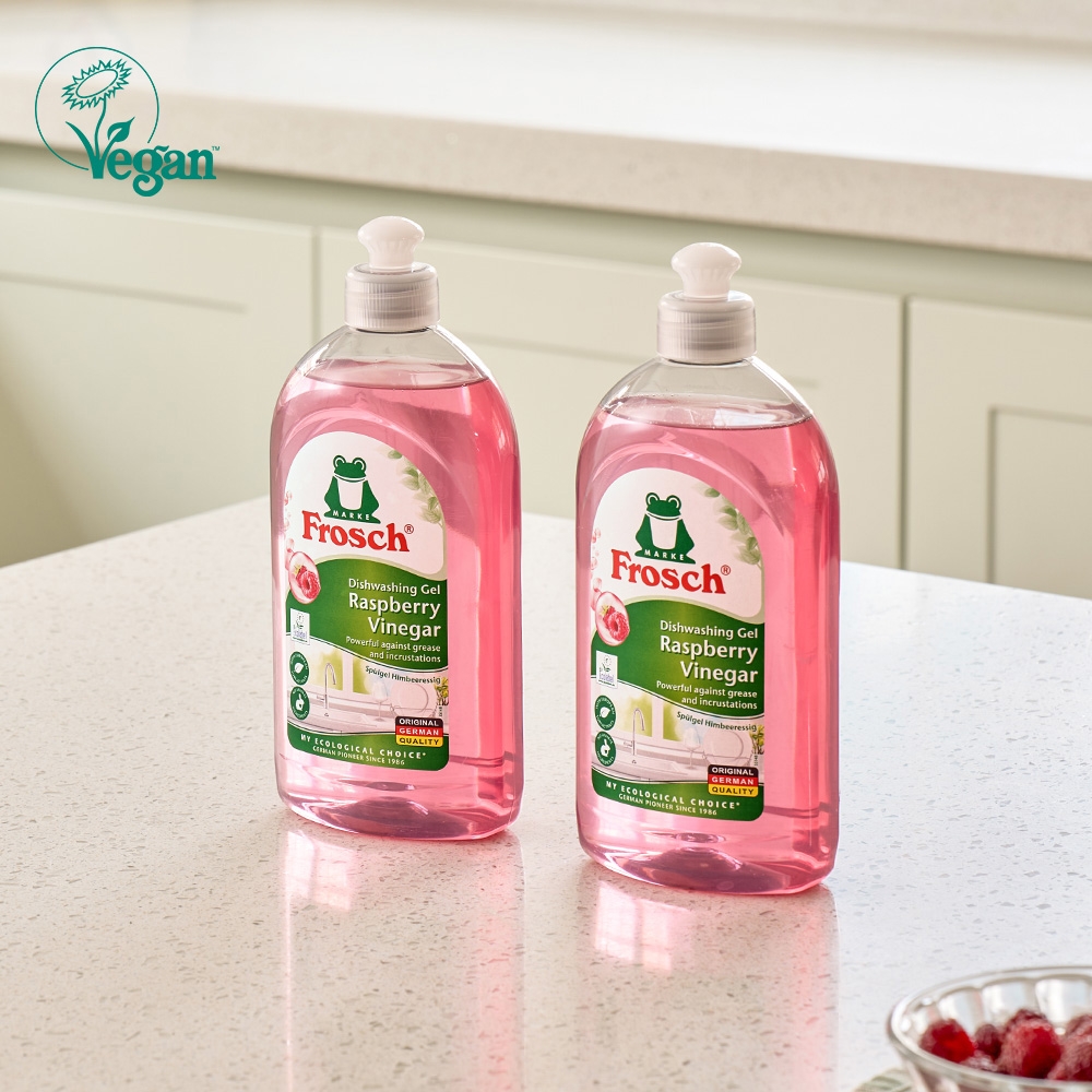 K-Lifestyle FROSCH German Vegan Dish Detergent Raspberry 500ml 2 bottles